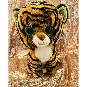 TY Beanie Boos - STRIPES the Tiger 9” RARE PURPLE TAG P8